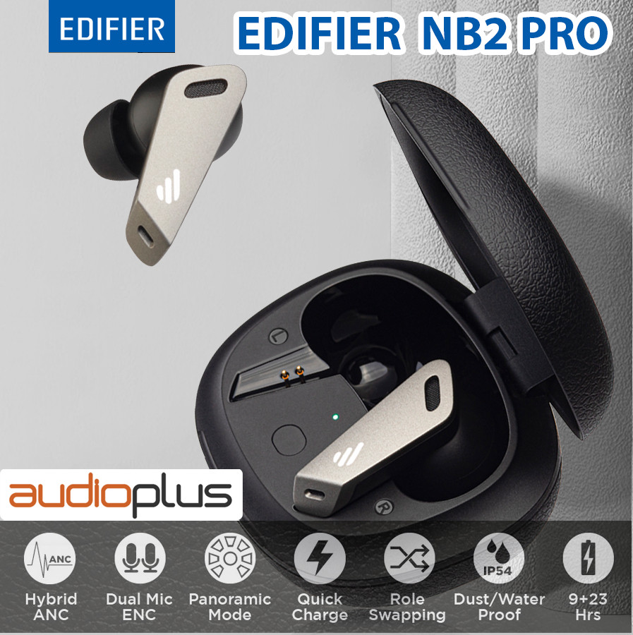 EDIFIER NB2 PRO Tai nghe bluetooth chống ồn chủ động ANC - Âm thanh toàn cảnh Paranomic Surround Sound - Game mode - Bản quốc tế - Hàng chính hãng