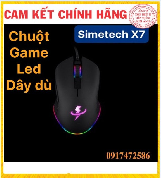 CHUỘT GAMING SIMETECH X7 LED RGB, Hàng Chính Hãng bảo hành 6 tháng