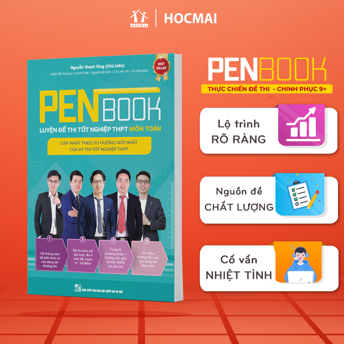 Combo 2 cuốn PENBOOK - Luyện đề thi Tốt nghiệp THPT - Bộ 2 môn Toán, Anh 