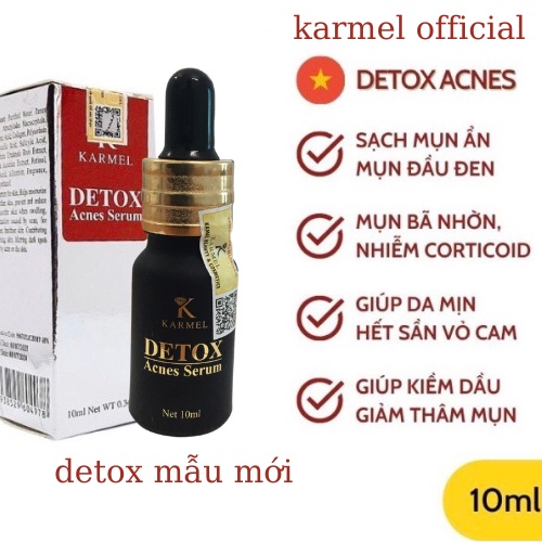 SERUM MỤN DETOX ACNES KARMEL 10ml -Ngừa Mụn, mờ vết thâm, mờ nám, tái tạo da, dưỡng trắng da