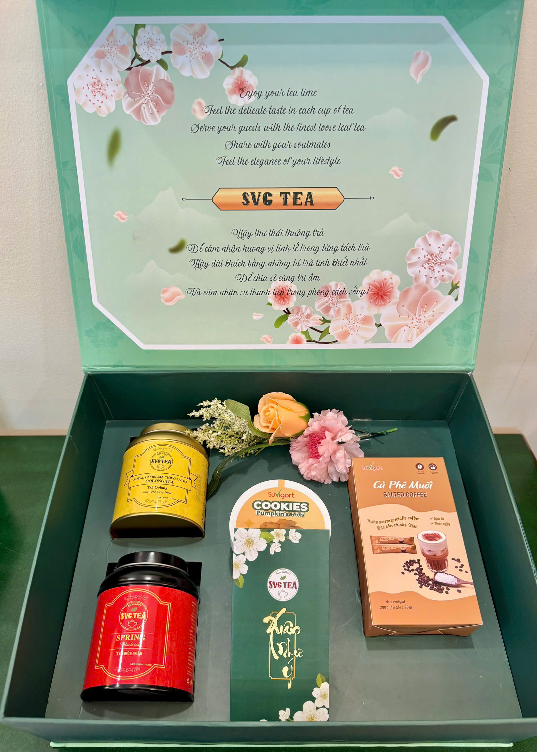 Set TRÀ XUÂN SVG TEA - COMBO3 ️ Set TRÀ XUÂN SVG TEA 5 món