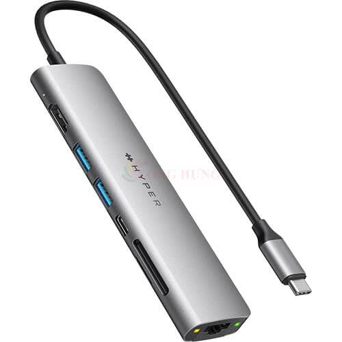 Cổng chuyển đổi HyperDrive 7-in-1 Slab USB-C Hub HD22H - Hàng chính hãng