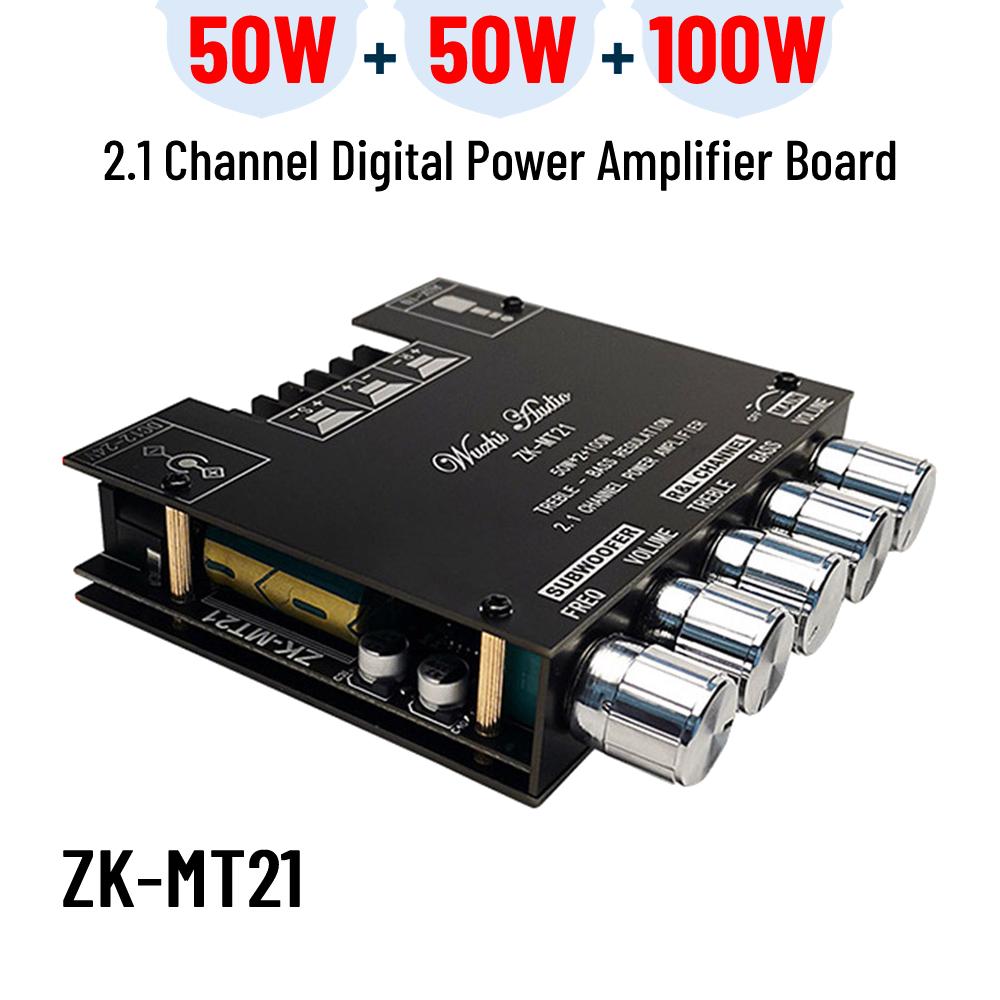 ZK-MT21 Bluetooth 5.0 Bộ khuếch đại công suất SubwoDofer Digital Power Audio Audio Stereo Module cho nhà hát tại nhà Màu sắc: ZK-TB21-02