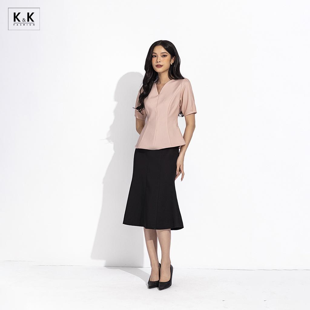 Chân váy đuôi cá dáng ôm K&amp;K Fashion CV05-35 Chất Liệu Tafta Silk