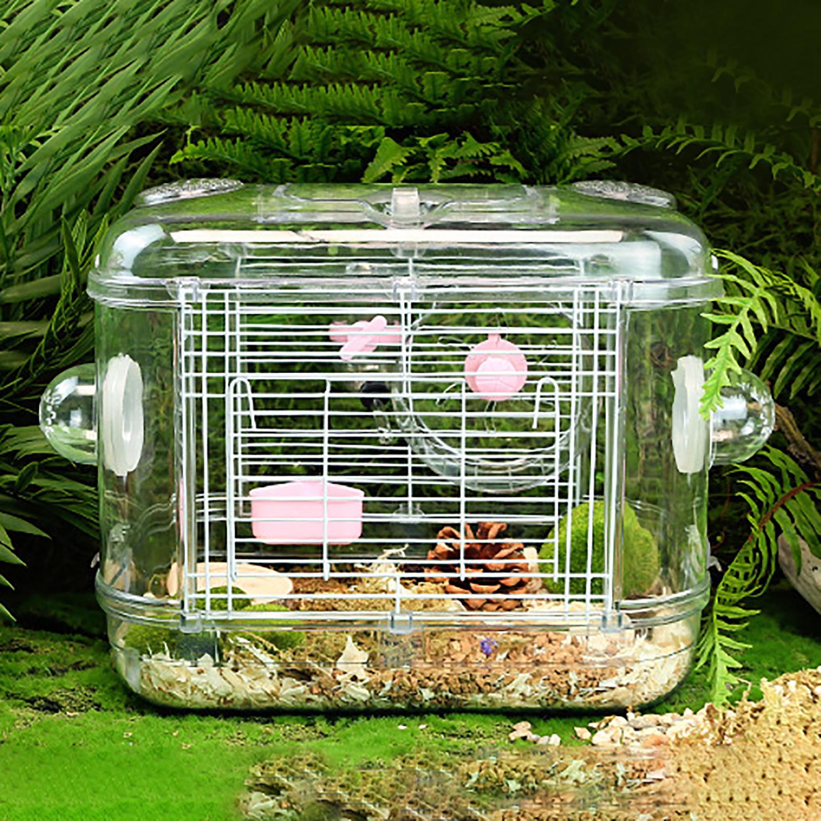 Portable Hamster Cage Habitat Rats Mice Guinea Pig Mouse Gerbil House Bed