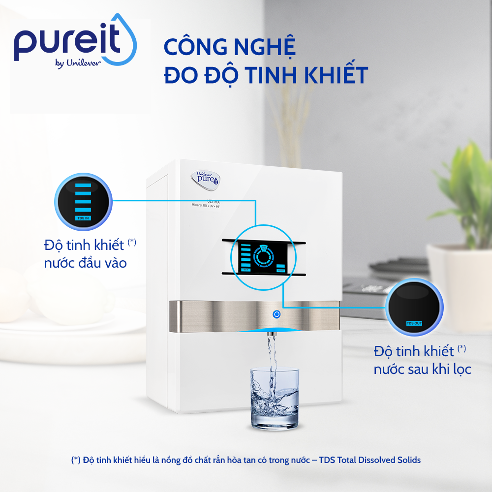 [COMBO TIẾT KIỆM] Máy Lọc Nước Pureit Ultima Trắng và Lõi lọc thô, Bộ lọc thay thế Pureit Ultima 1 (GKK1) - Hàng chính hãng