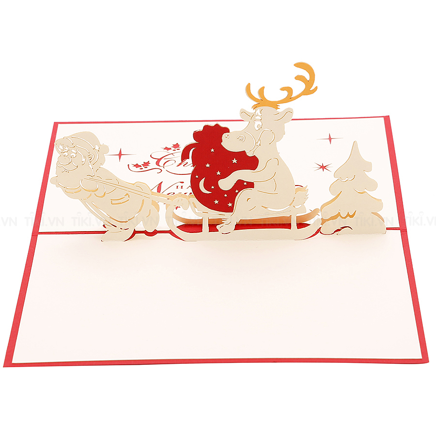 Thiệp Nổi 3D Ninrio - Santa Funny CN036 (10 x 15 cm) - Màu Ngẫu Nhiên