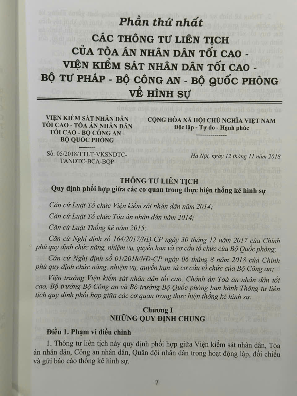 Các Thông Tư Liên Tịch Của Tòa Án Nhân Dân Tối Cao, VKSNDTC về Hình Sự, Tố Tụng Hình Sự, Dân Sự, Tố Tụng Dân Sự