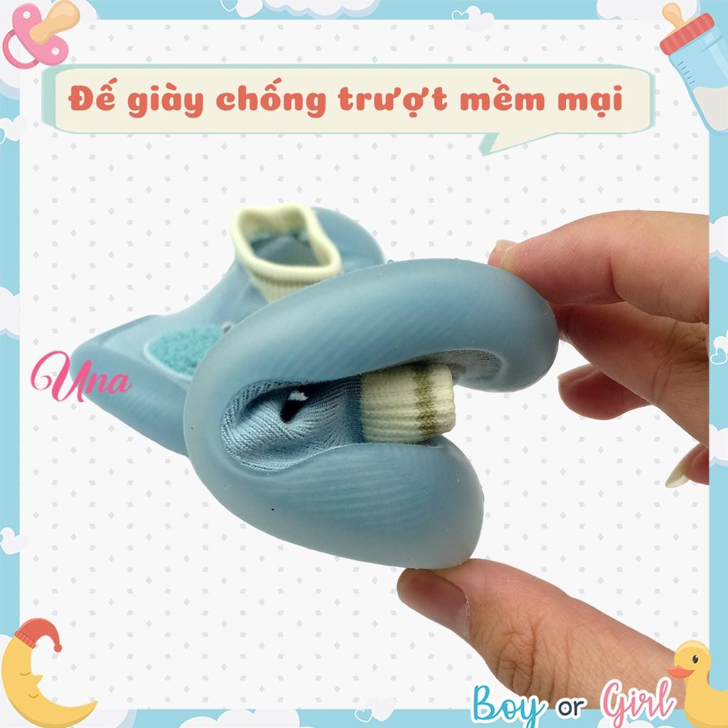 Giày Tập Đi Cho Bé Trai Bé Gái Chống Trượt Đế Mềm Mại U11 Xanh Dương