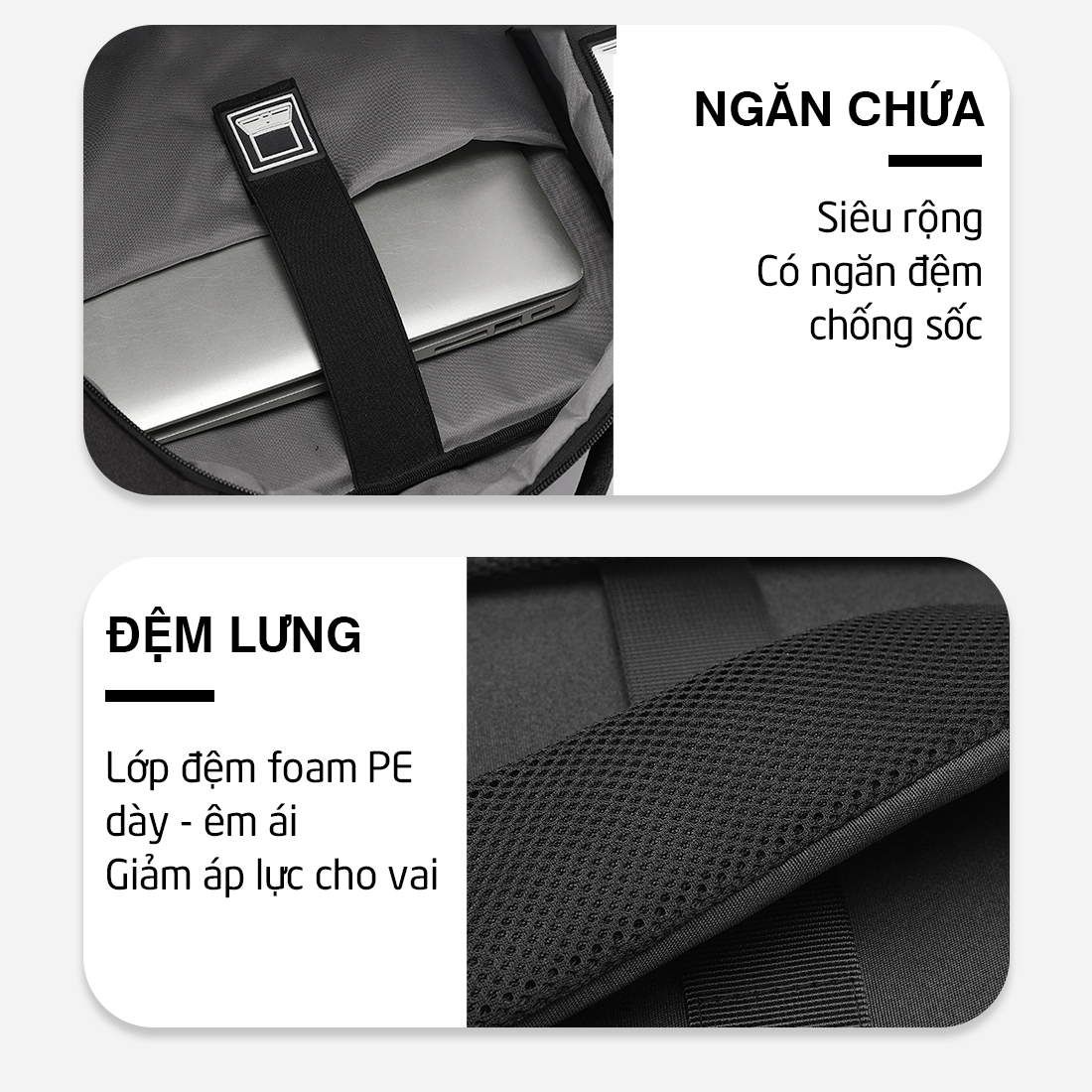 Balo Nam Nữ MENDO -balo đựng máy tính, laptop có sạc USB phong cách hàn quốc- B8052