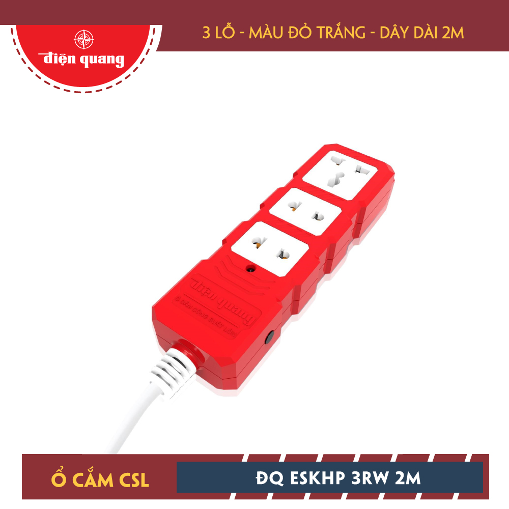 Ổ Cắm Công Suất Lớn Điện Quang ĐQ ESKHP 3RW 2m