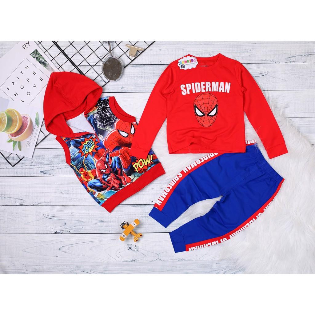 Set quần áo dài tay kèm áo khoác người sắt cực ngầu