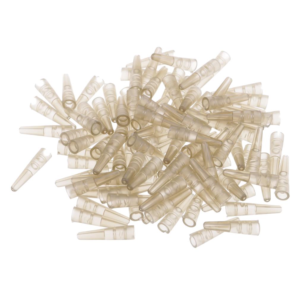 100pcs Saftey Lead Clip Tail Rubber Carp Fishing Terminal Rig Sleeves 17mm