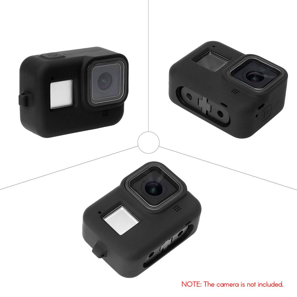 Bộ phụ kiện máy ảnh tương thích với GoPro Hero 8 với hộp đựng đồ bảo vệ màn hình chống thấm nước Silicone