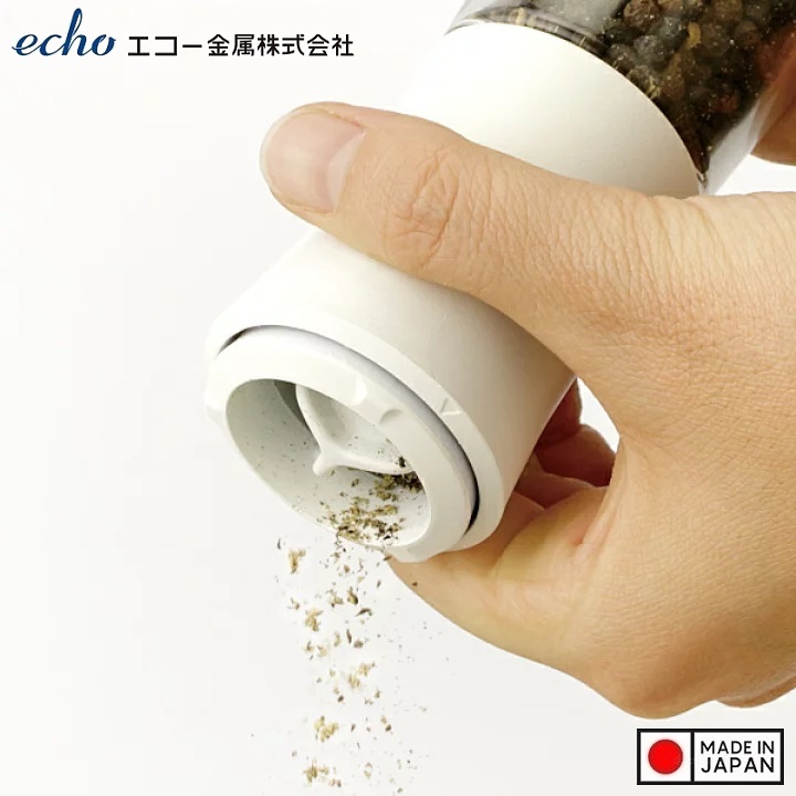 Lọ/ hũ xay tiêu cầm tay thủy tinh Echo Metal - Hàng nội địa Nhật Bản nhập khẩu chính hãng