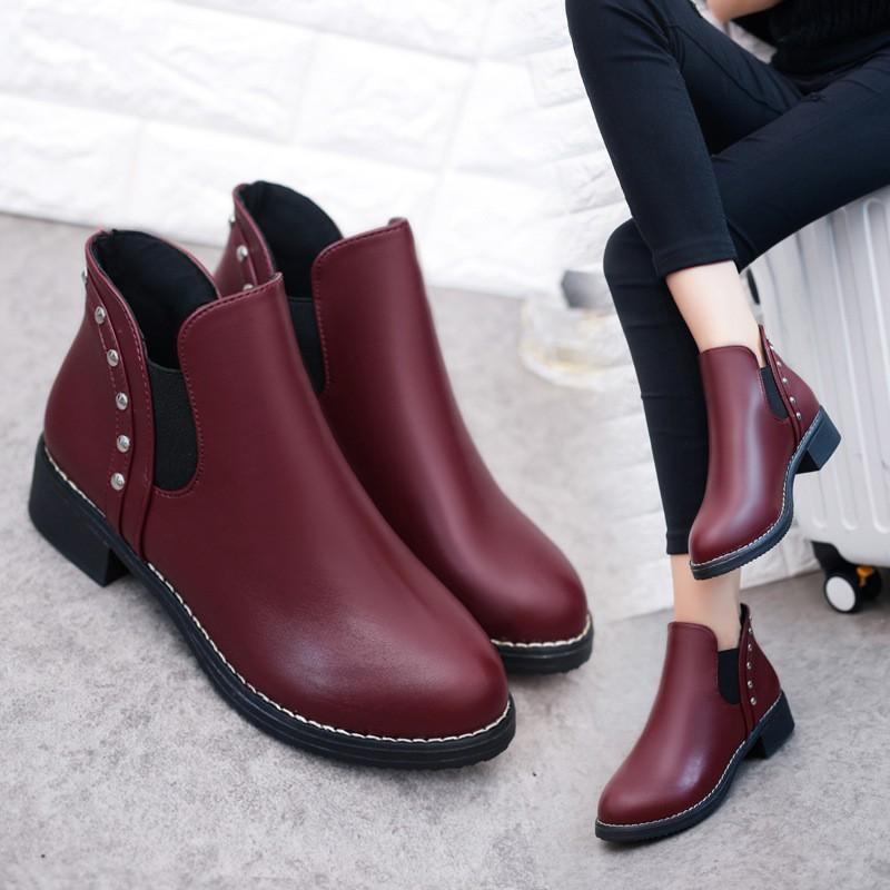 Boots Soras ️️ BỐT da trơn trun, đính hạt Đẳng Cấp, Thanh Lịch Soras SY1016