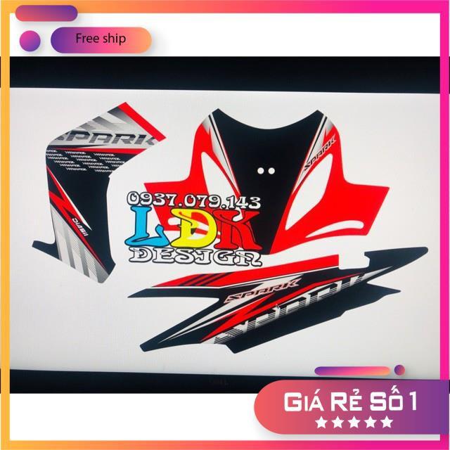 Tem rời dành cho xe Exciter 2009 Spark đỏ đen .