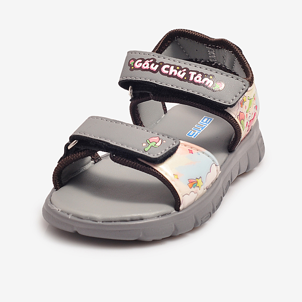 Sandal thông dụng đế Eva phun GẤU CHÚ TÂM Biti's Bé trai BEB003000XAM (Xám)