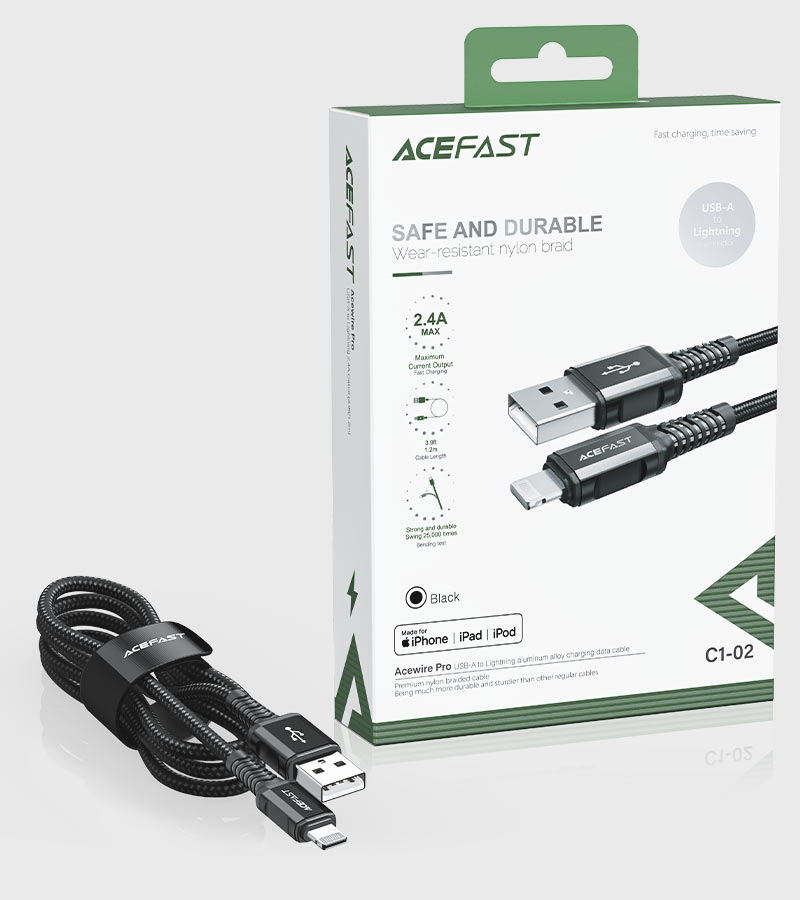 Cáp Sạc Acefast Lightning 1.2m C1-02 - Hàng Chính Hãng