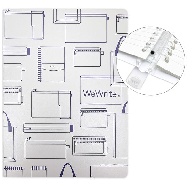 Sổ Còng Vintage A5 - Kẻ Ngang - 80 Trang 80gsm - Ruột Có Thể Thay Thế - WeWrite 43691 - Màu Trắng