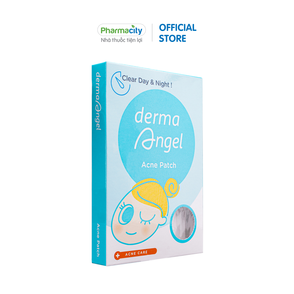 Miếng dán mụn ban ngày và đêm Derma Angel (Hộp 12+6 miếng)