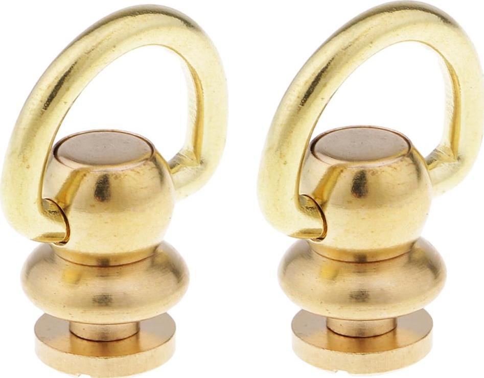 2 chiếc Bóng Bài với Vòng Đinh Tán Đinh Nhọn Đầu Vít Lưng cho Da Thủ Công