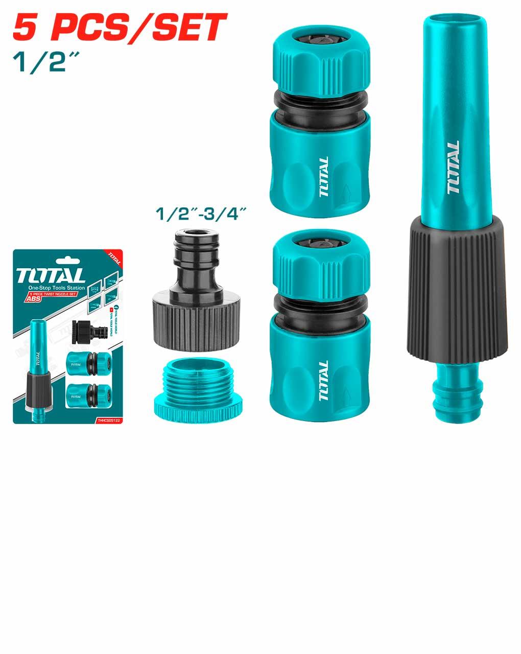 BỘ 5 KHỚP NỐI ỐNG NƯỚC NHANH TOTAL THHCS05122 - HÀNG CHÍNH HÃNG