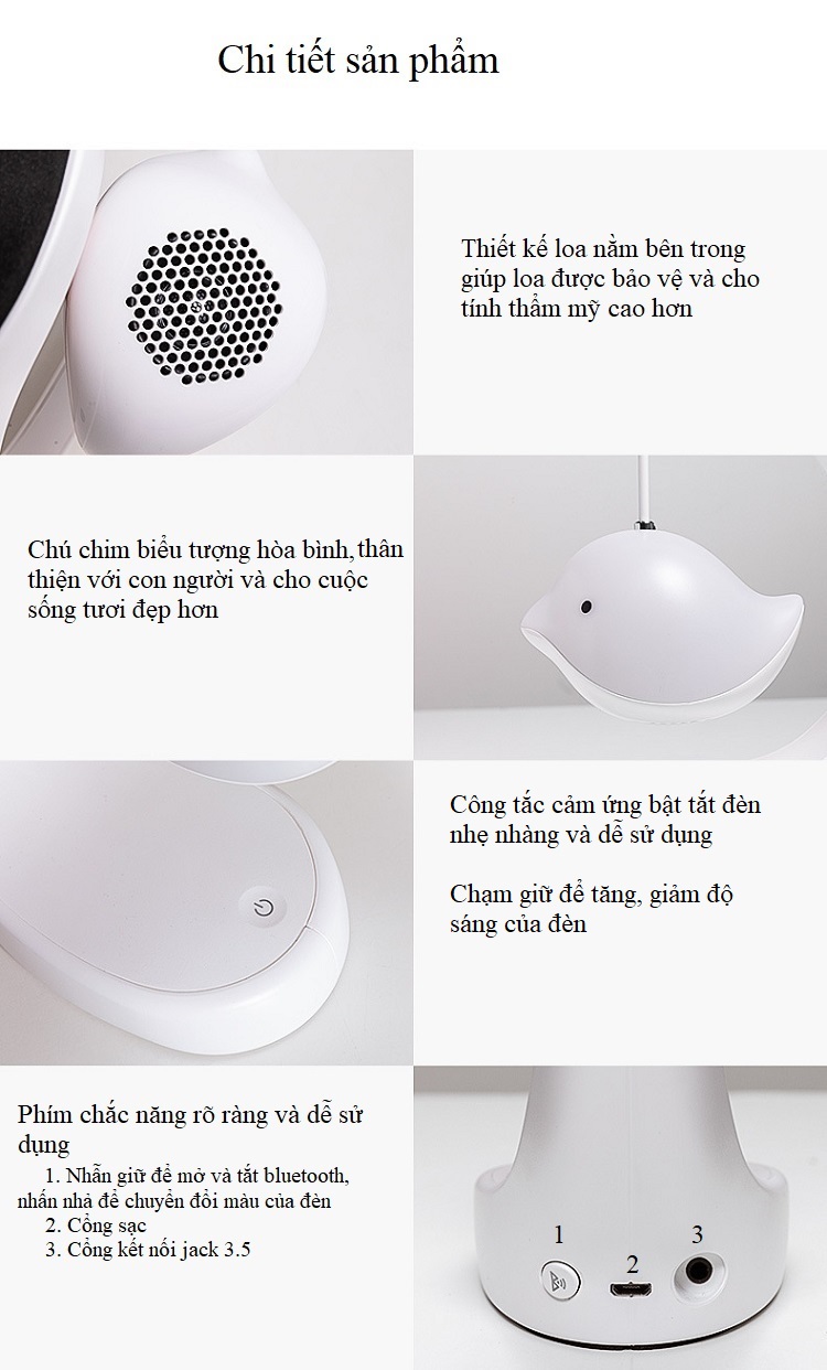 Đèn để bàn kiêm loa bluetooth - Món quà tặng công nghệ độc đáo và sáng tạo