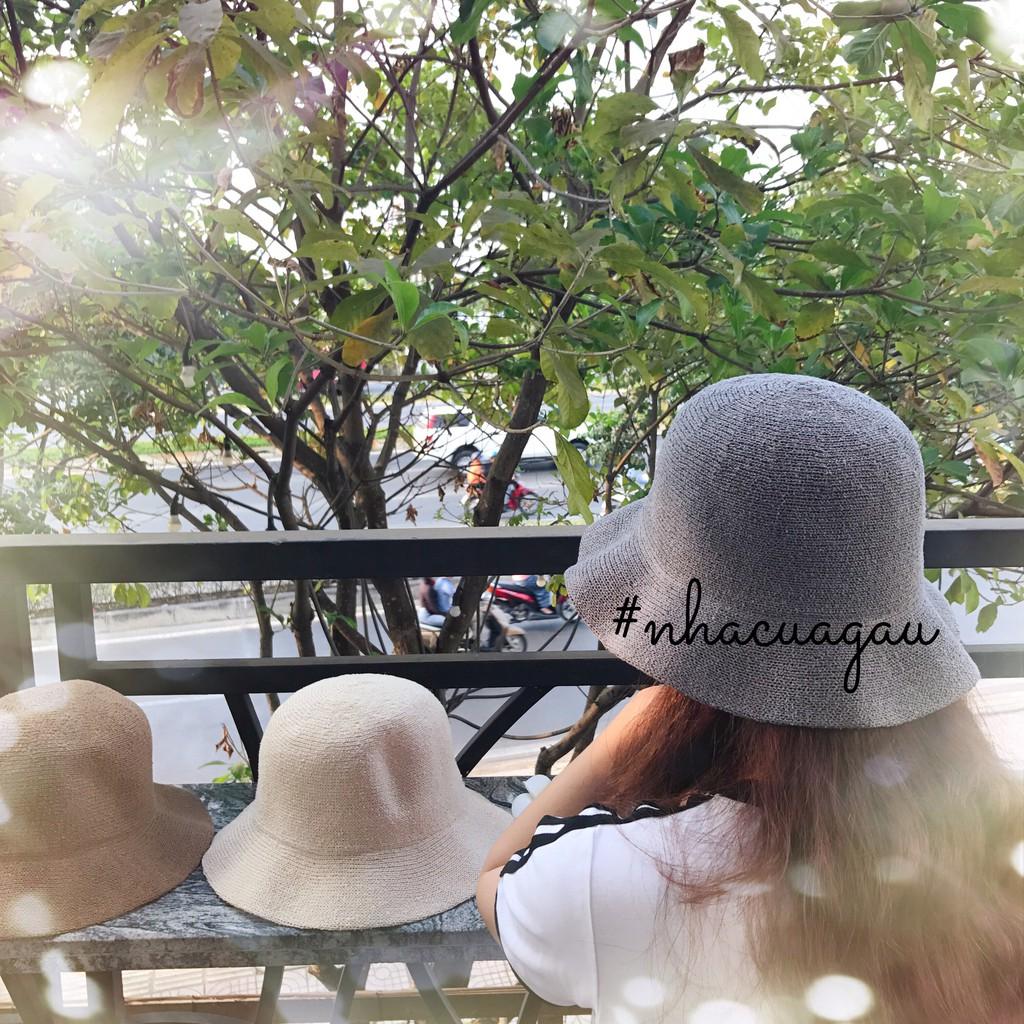 Nón cói ulzzang vành lượn sóng