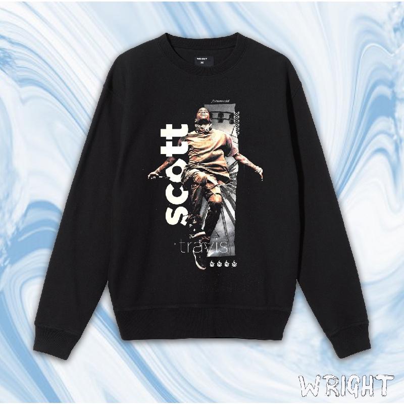 Áo sweater Wright Travis Scott rapper hiphop bigsize S-3XL unisex