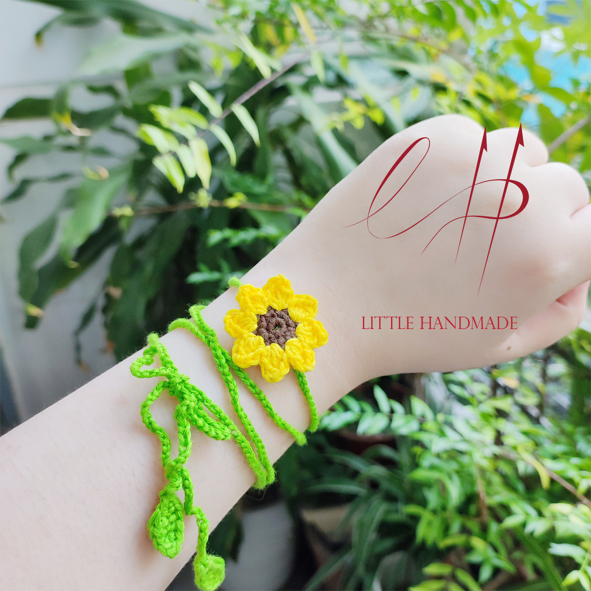 Chocker hoa hướng dương đa năng vừa làm chocker, vừa làm vòng tay handmade