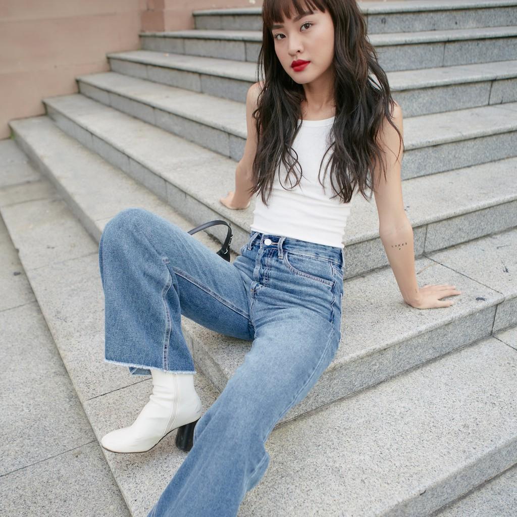 TheBlueTshirt -  Quần Jeans Ống Rộng Nữ - The City Wide Leg Jeans