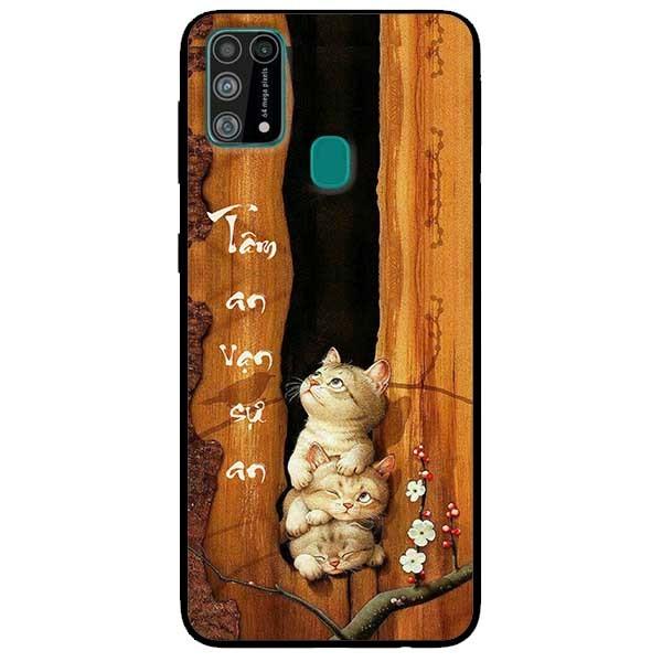 Ốp lưng dành cho Samsung Galaxy M31 mẫu Tâm An Chú Mèo