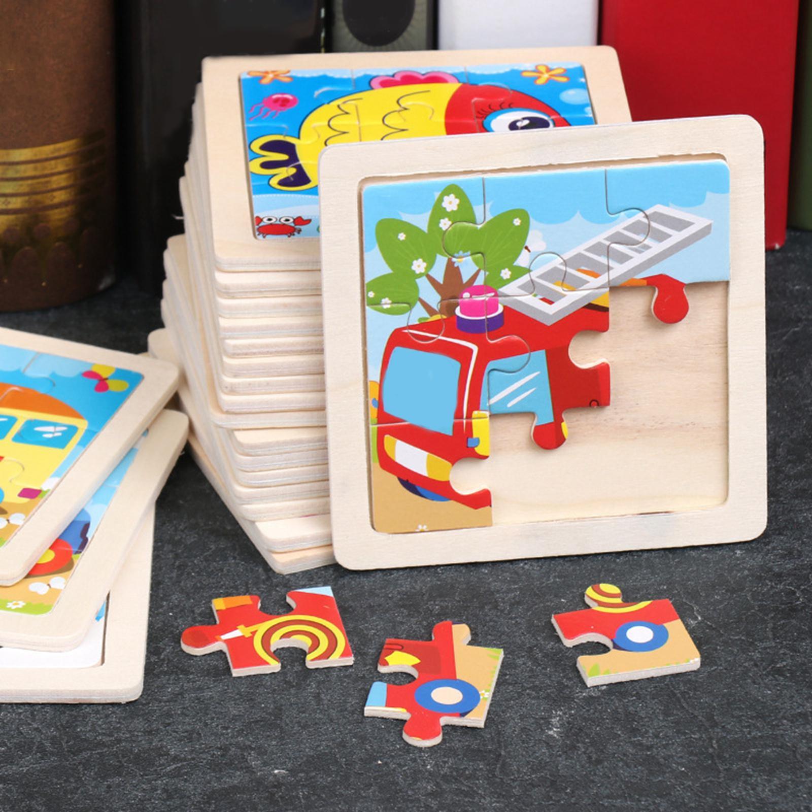 Wooden Jigsaw Puzzles Early Learning Educational Toys for Kids Toddlers