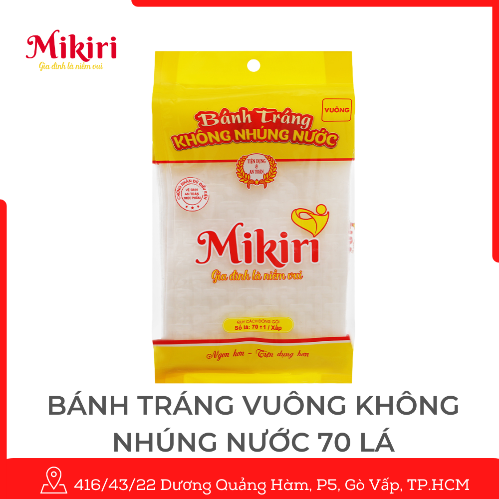 Bánh tráng vuông không nhúng nước Mikiri ( 2 gói )