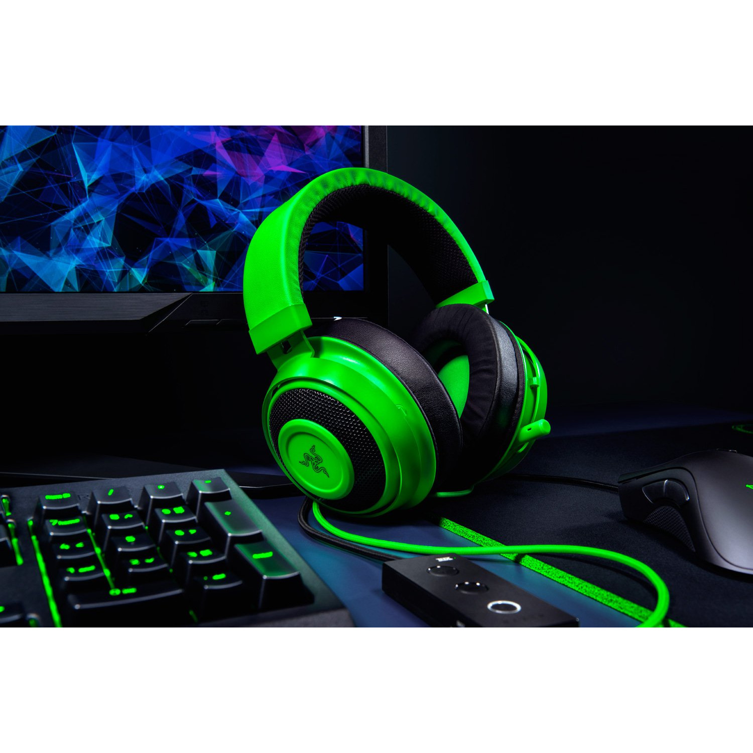 RZ04-02051100-R3M1 - Tai nghe gaming Razer Kraken Tournament Edition Green - Hàng chính hãng