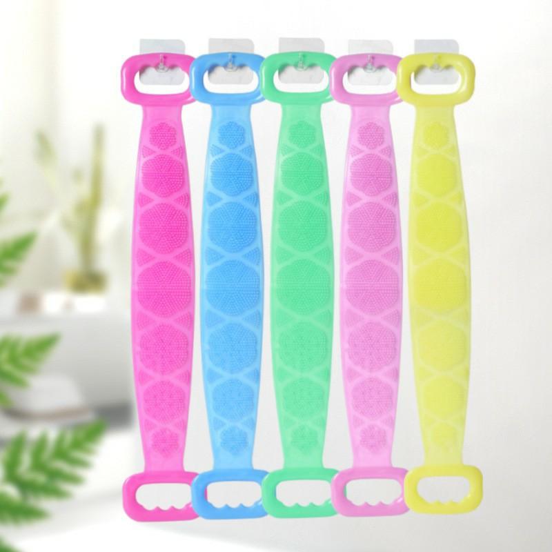 Dây Chà Lưng 2 mặt Bằng Silicone - Đai chà lưng Đai tắm cọ lưng silicon siêu sạch.