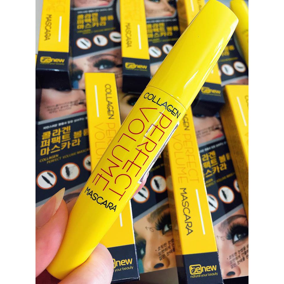 Mascara không lem không trôi Dabo Collagen Perfect Volume Benew Hàn Quốc 12ml + Móc khoá