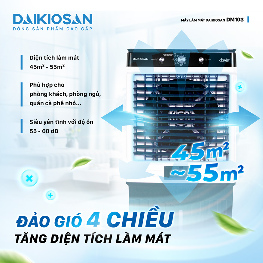 Quạt điều hòa dân dụng Daikiosan DM103 - Hàng chính hãng