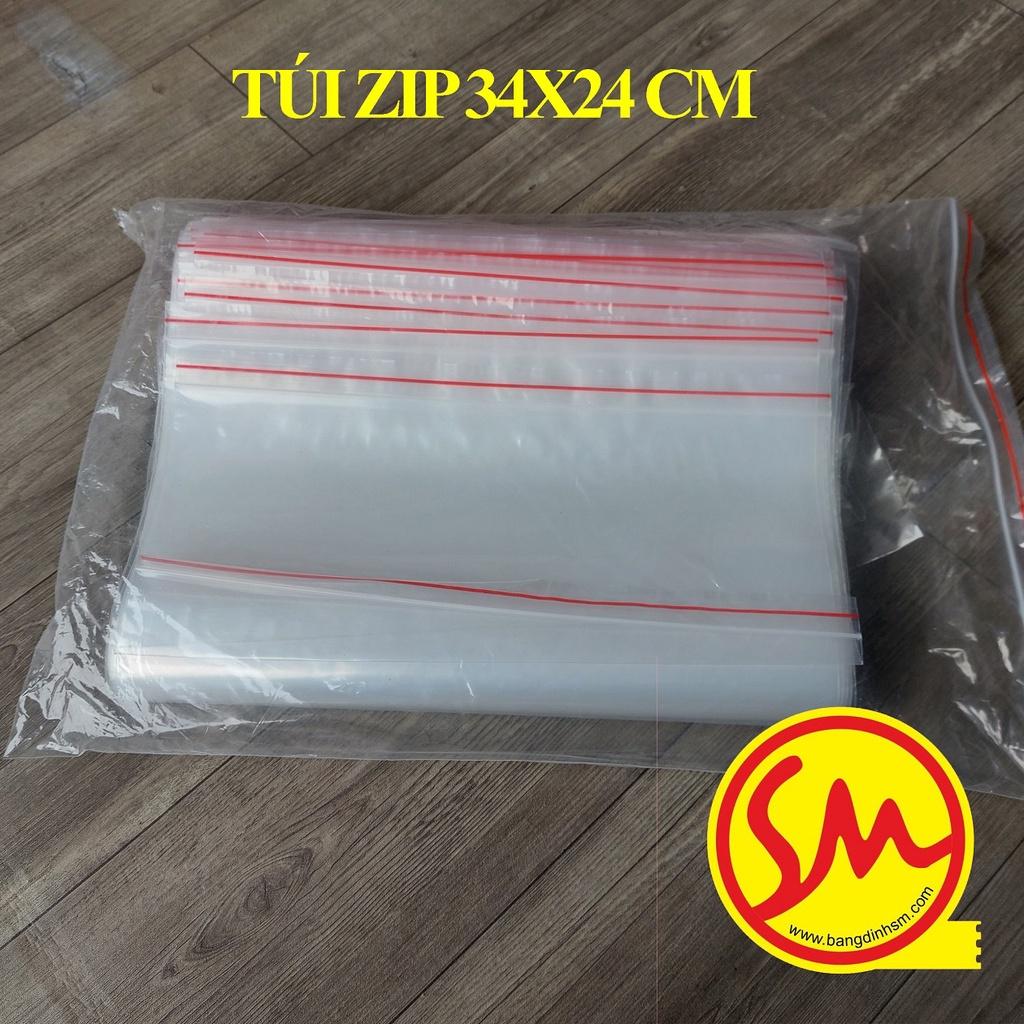 TÚI ZIP CHỈ ĐỎ, TÚI ZIPLOCK đóng hàng 34x24cm dùng để ĐÓNG GÓI SẢN PHẨM một cách DỄ DÀNG