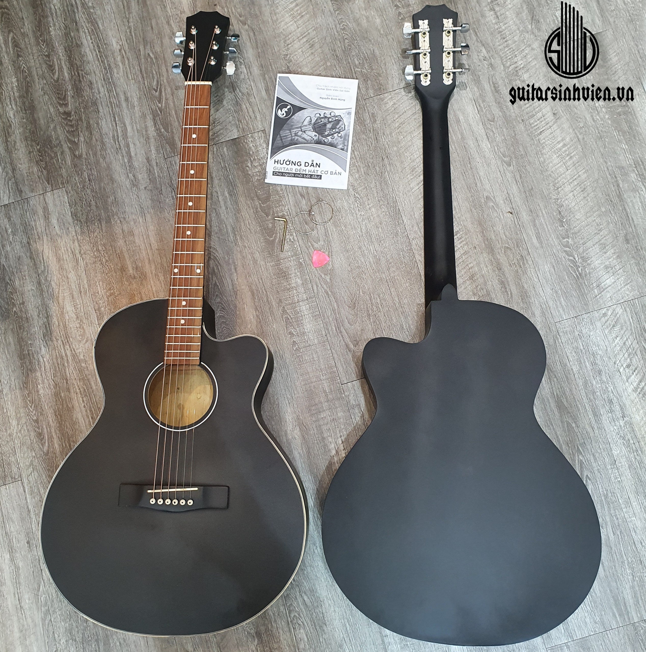 Đàn guitar aoustic SV1 - đàn tập chơi giá rẻ -  tặng 6 phụ kiện được sinh viên ưa chuộng