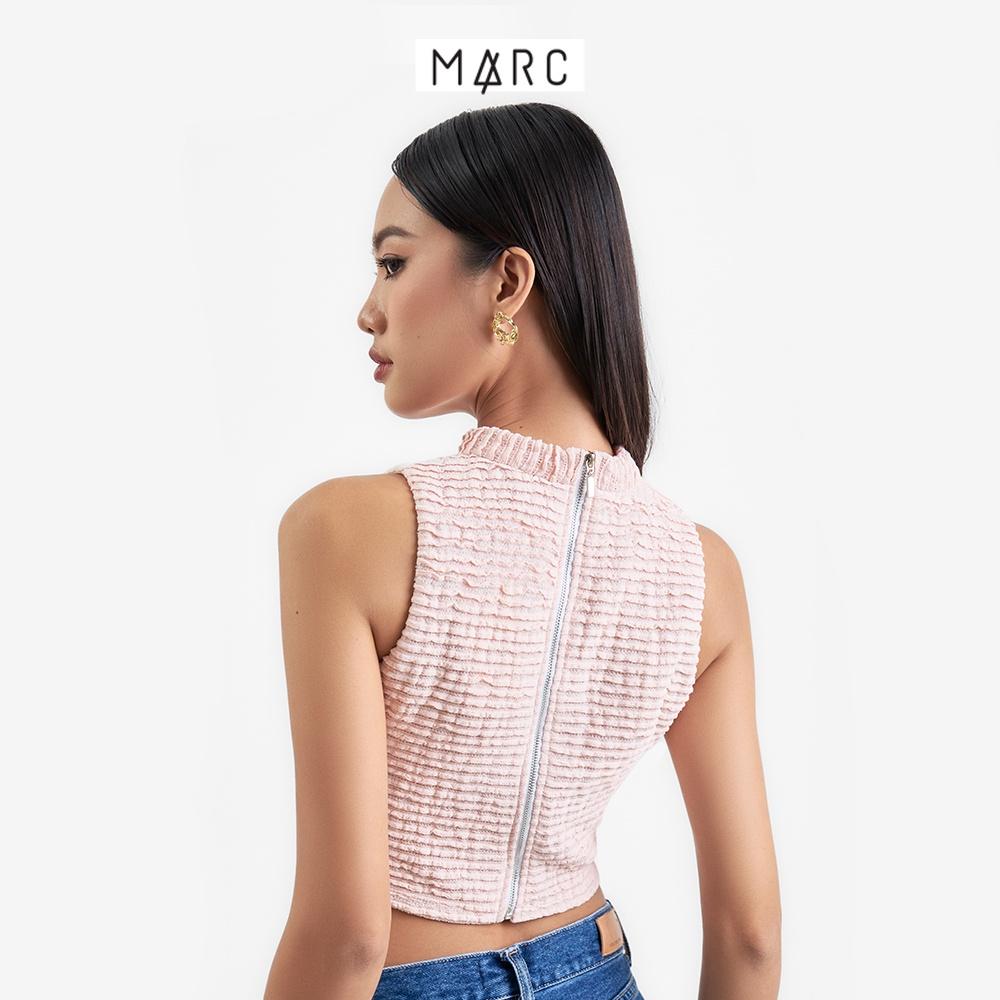 Áo croptop nữ MARC FASHION sát nách cổ tròn xẻ ngực CBLH111522