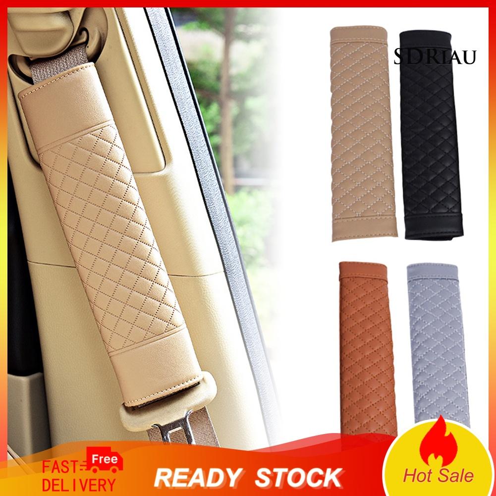 1 Cặp Đệm Bọc Dây Đai An Toàn Giả Da Cho Xe Hơi Ốp