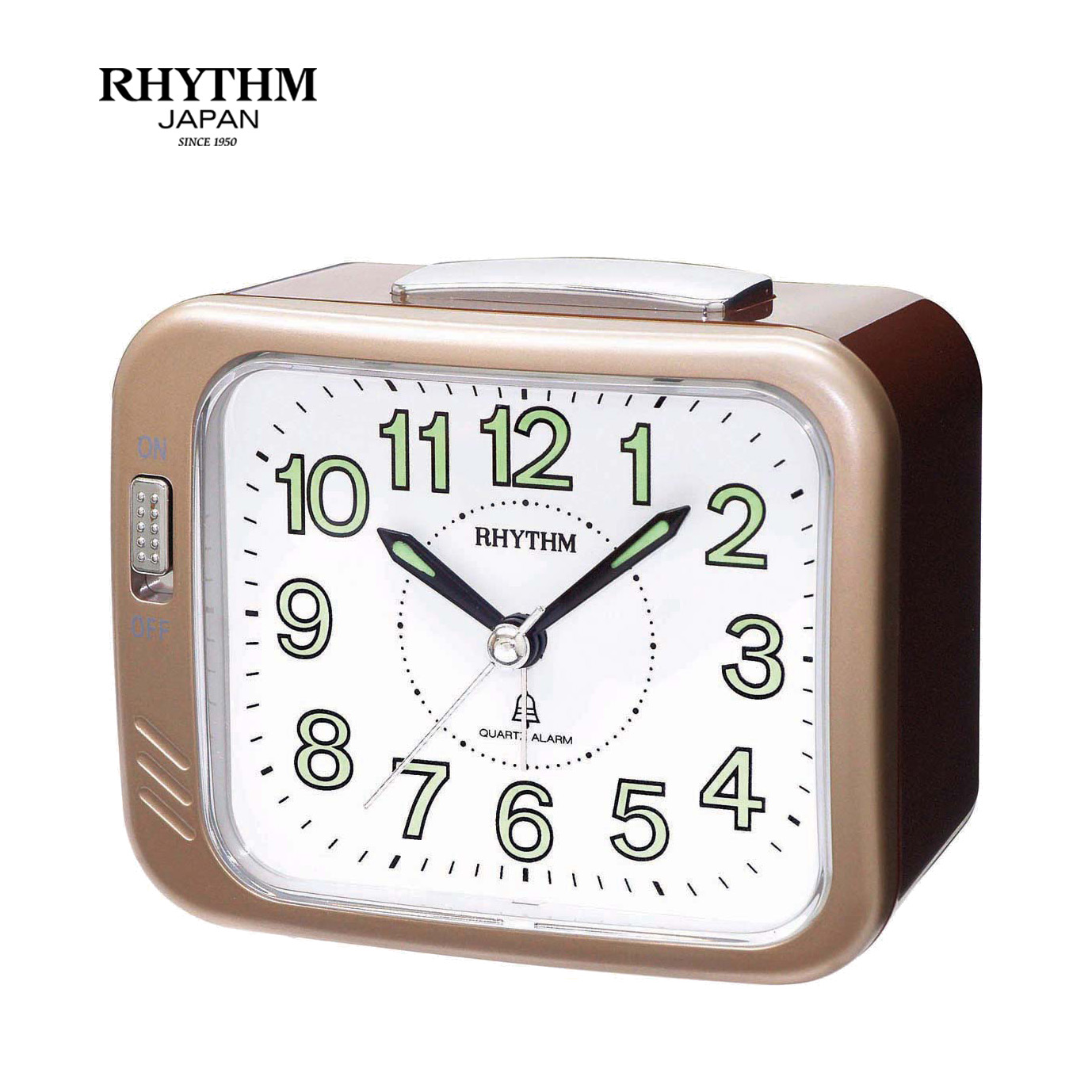 Đồng hồ Báo thức Rhythm CRA829NR13 Kt 11.0 x 9.5 x 6.5cm, Vỏ nhựa. Dùng Pin.