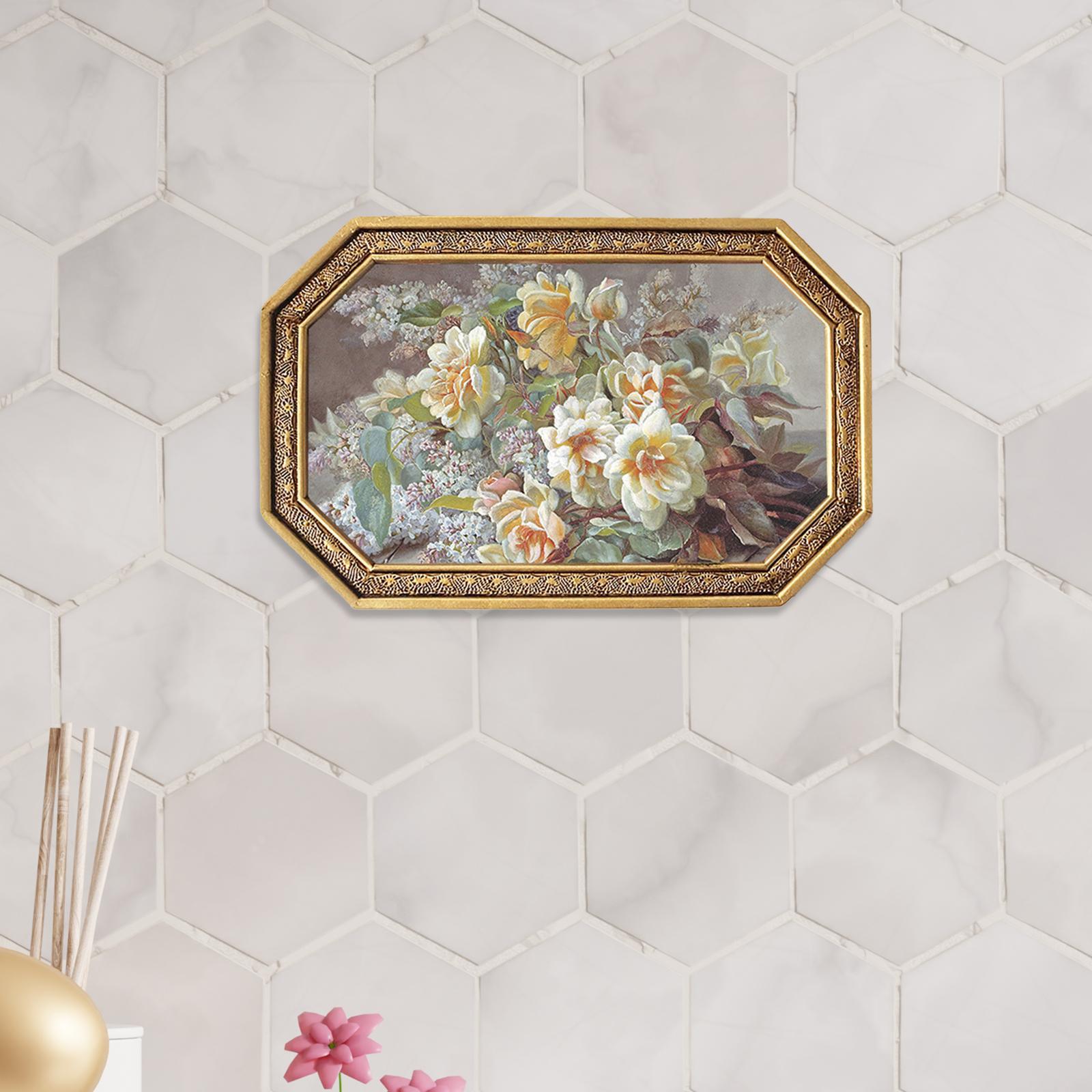 Photo Frame Picture Frame Artwork Resin Antique Style Embossed Frame Photo Display Frame Ornament for Home Hallway Tabletop Decoration Gift