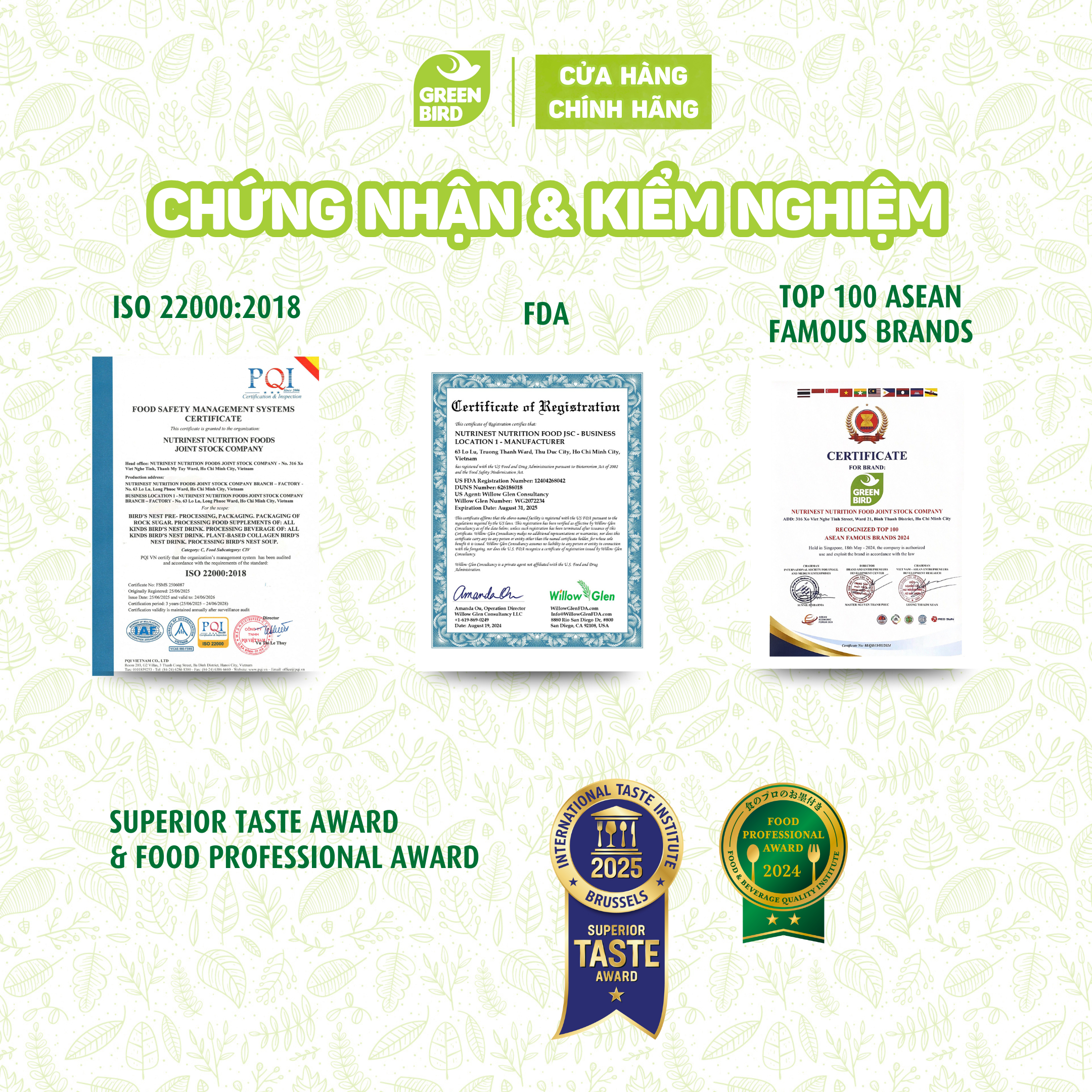 Nước Yến Và Sâm Lát Green Bird Tăng Sức Đề Kháng Hũ 72g