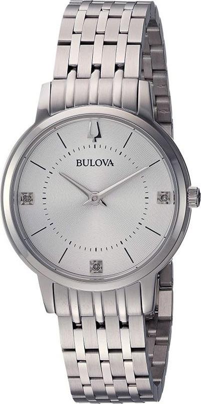 Đồng Hồ BULOVA Nữ Đính Kim Cương Dây Kim Loại Pin-Quartz 96P183 - Mặt Trắng (31mm)