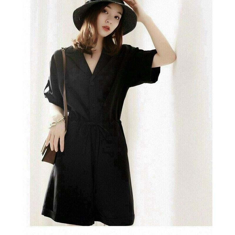 Jumpsuit Cổ Vest, Form Ngắn, Có Thắt Eo Cho Nàng Tự Tin, Năng Động