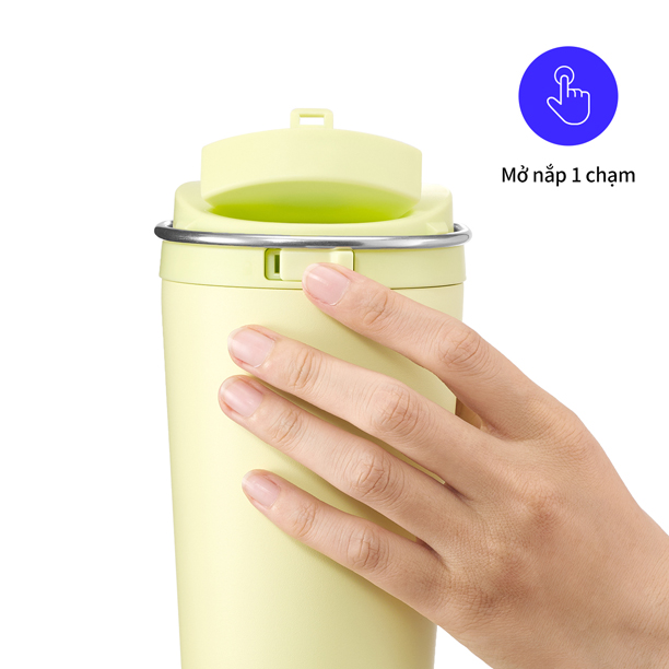 Bình giữ nhiệt LocknLock Bucket One-Touch LHC3345 có quai dung tích 550ml thép không gỉ - 3 màu