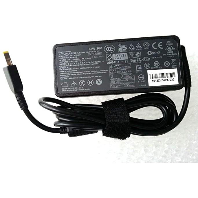 Sạc dành cho Laptop Lenovo ThinkPad T540p T550 T560 3.25A 65W chân chữ nhật dạng USB- Hàng mới 100%